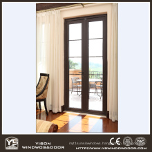 Double Tempered Lowe Glass Aluminum French Door